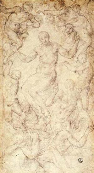 Pontormo, Jacopo Christ the Judge with the Creation of Eve